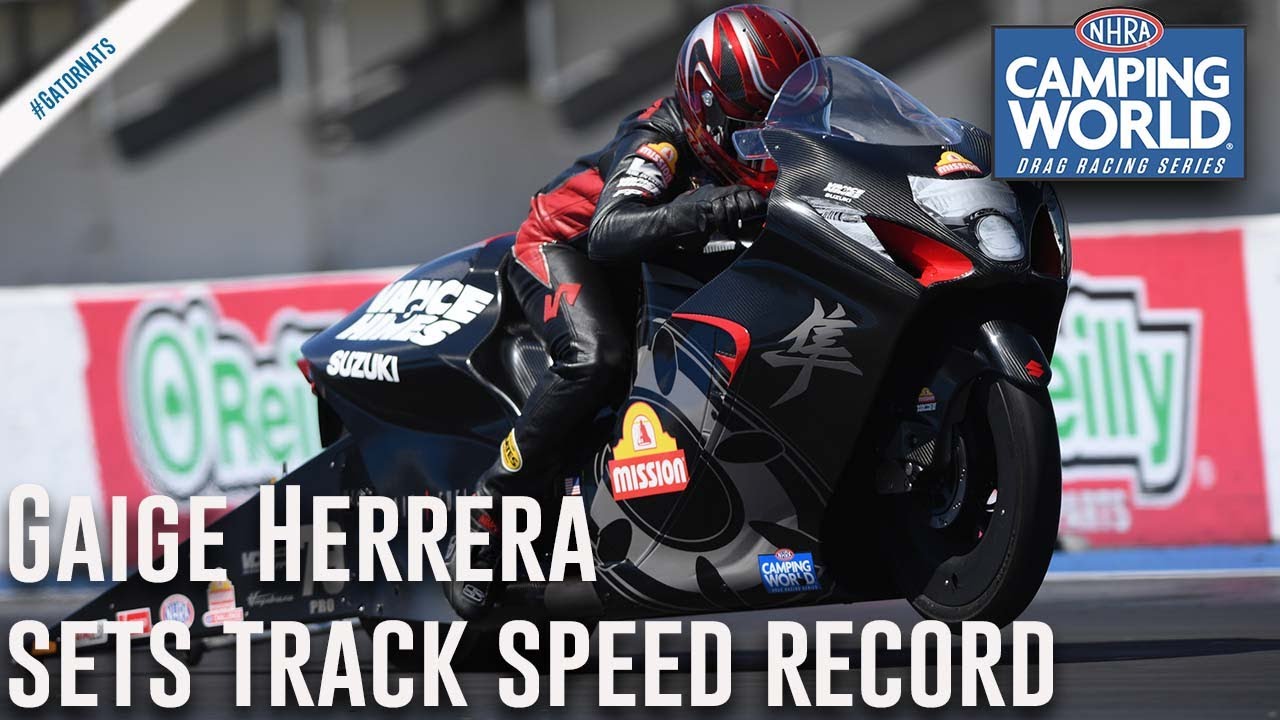 Gaige Herrera sets Gainesville Track Speed Record