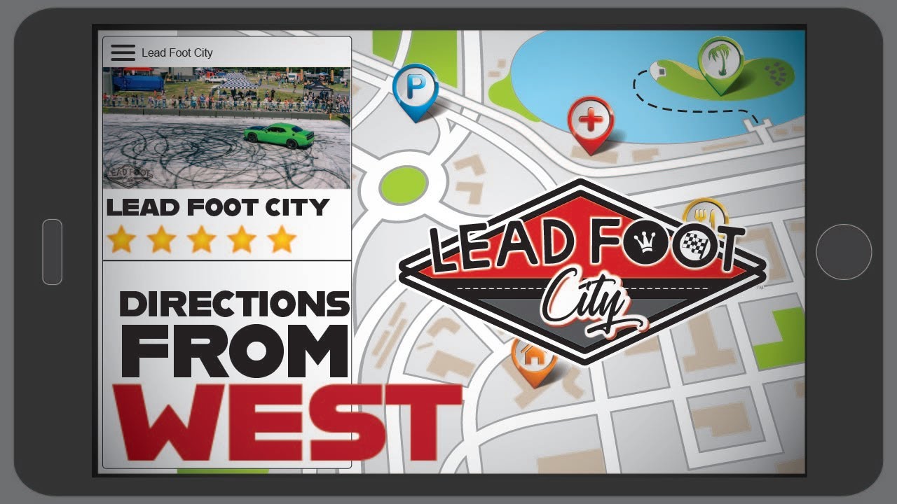 Directions to Lead Foot City from the West (US-19)