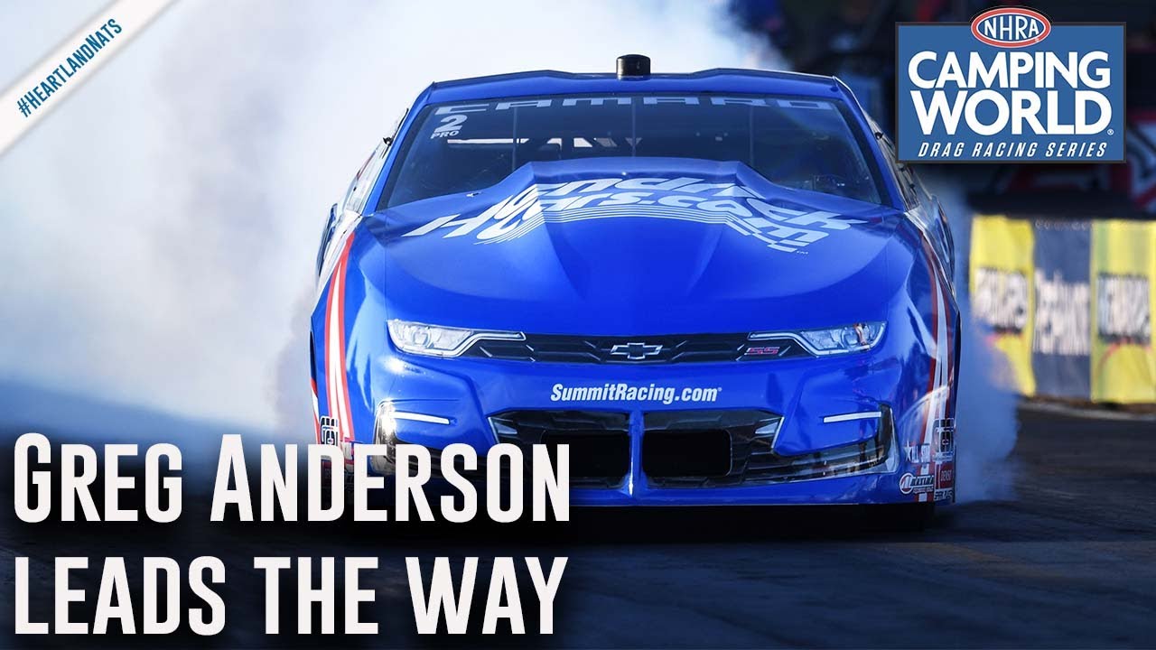 Greg Anderson leads the way at the Menards NHRA Nationals