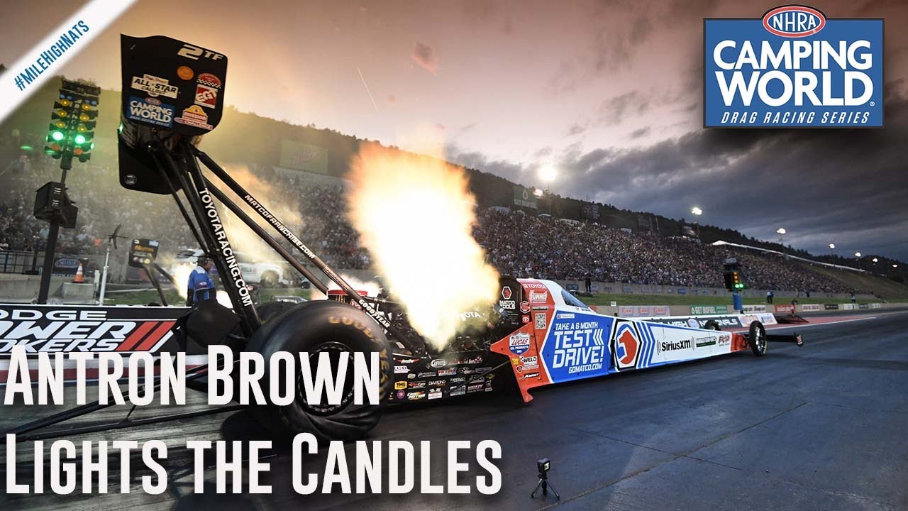 Antron Brown lights the candles in Denver