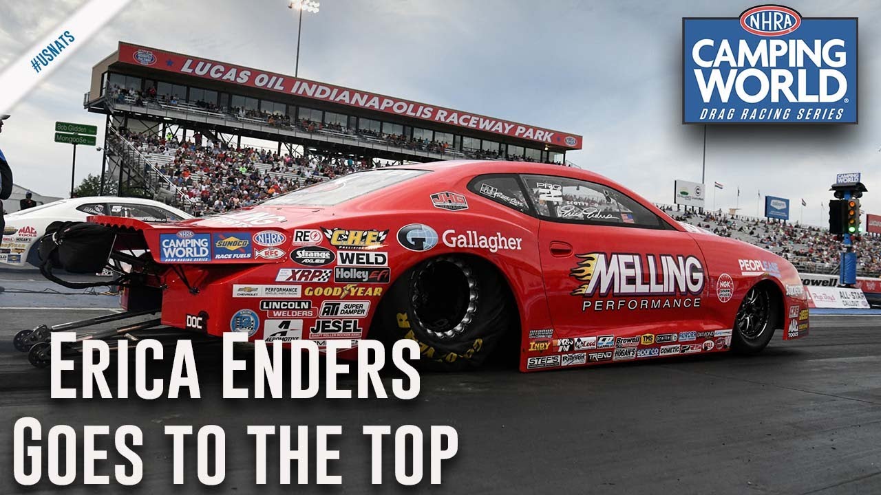 Erica Enders goes to the top Friday in Indy