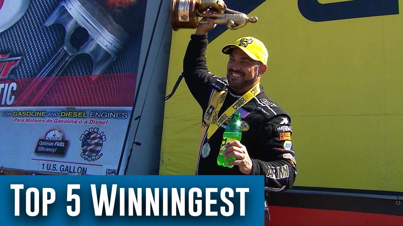 Top 5 winningest drivers in Gatornationals history