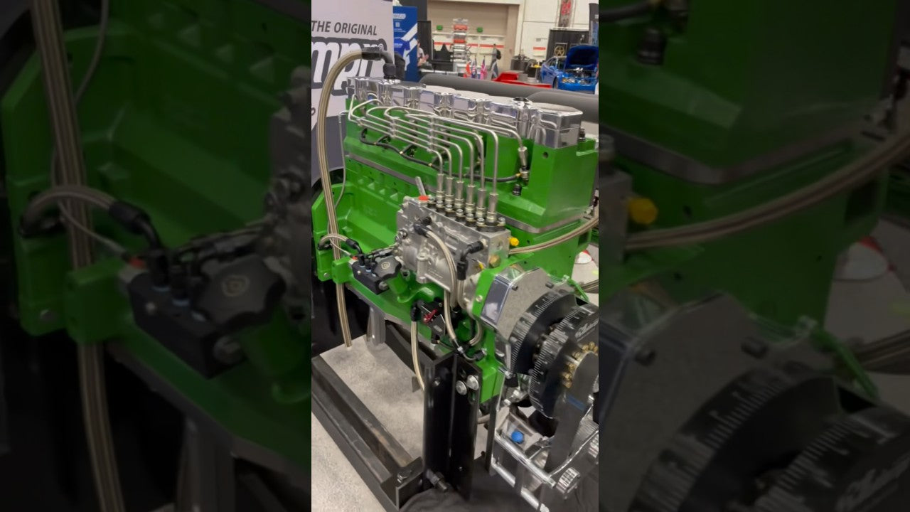 VG Motorsports 540 small block John Deere engine that makes 3000+ horsepower… seen at #PRI2023!