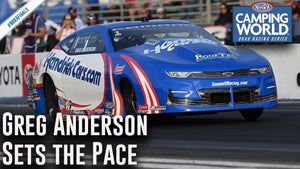 Greg Anderson sets the pace Friday in Pomona