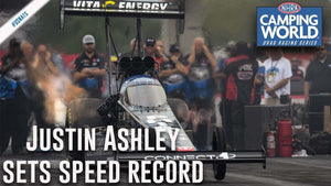 Justin Ashley sets track speed record in Indy