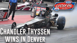 Chandler Thyssen wins Top Dragster at the Dodge Power Brokers NHRA Mile-High Nationals