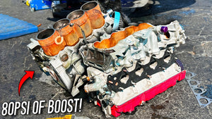 Split engine IN HALF with 80psi of boost! (Sick Week: Day 1)