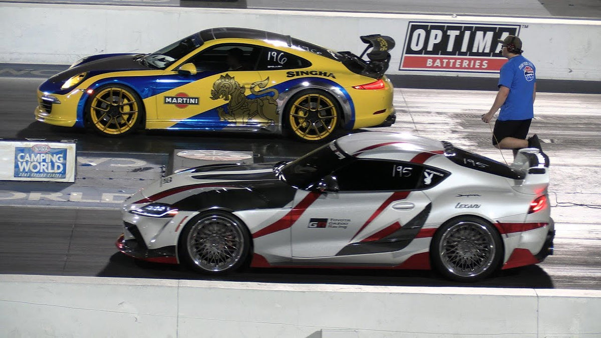 Toyota Supra vs Porsche 911 Carrera S - drag racing – Dragstrips.com