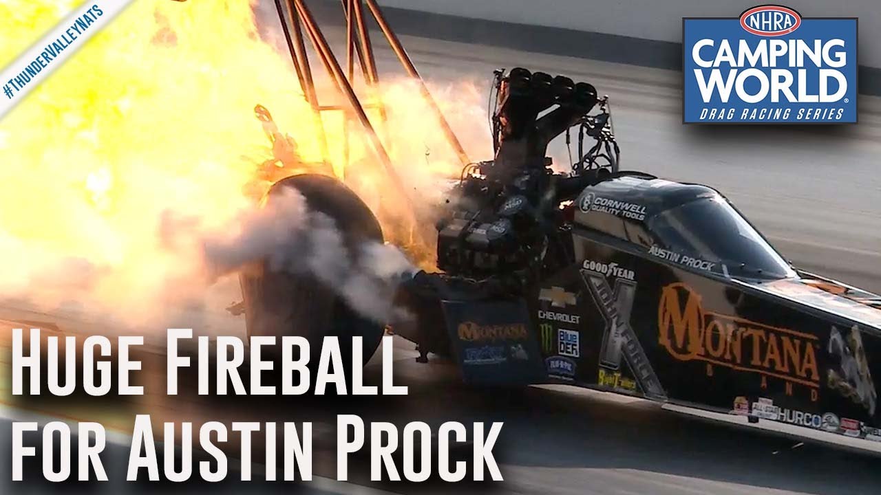 HUGE fireball for Austin Prock at #ThunderValleyNats