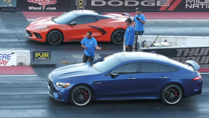 New Corvette C8 vs V8 Mercedes GT - drag race