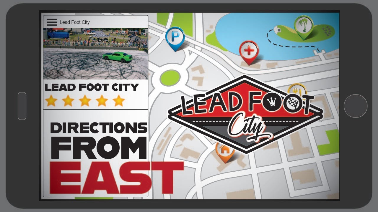 Directions to Lead Foot City from the East (I-75 / SR-50 / US-98)