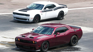 Dodge Demon vs Hellcat Redeye - muscle cars drag racing