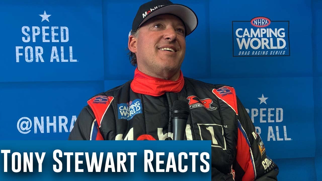 Tony Stewart reacts to first NHRA National Event win - Full Press Conference