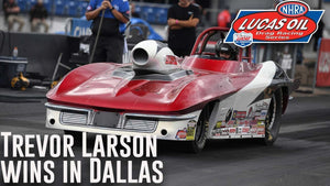 Trevor Larson wins Super Gas at the Texas NHRA FallNationals