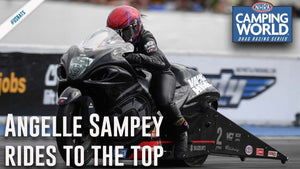 Angelle Sampey rides to provisional No. 1 qualifier Saturday in Indy