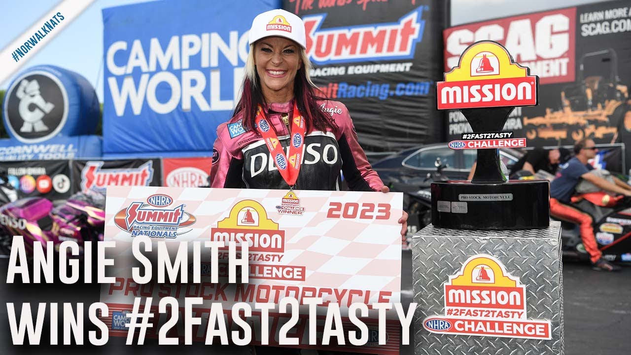 Mission #2Fast2Tasty Challenge Pro Stock Motorcycle Winner Norwalk: Angie Smith