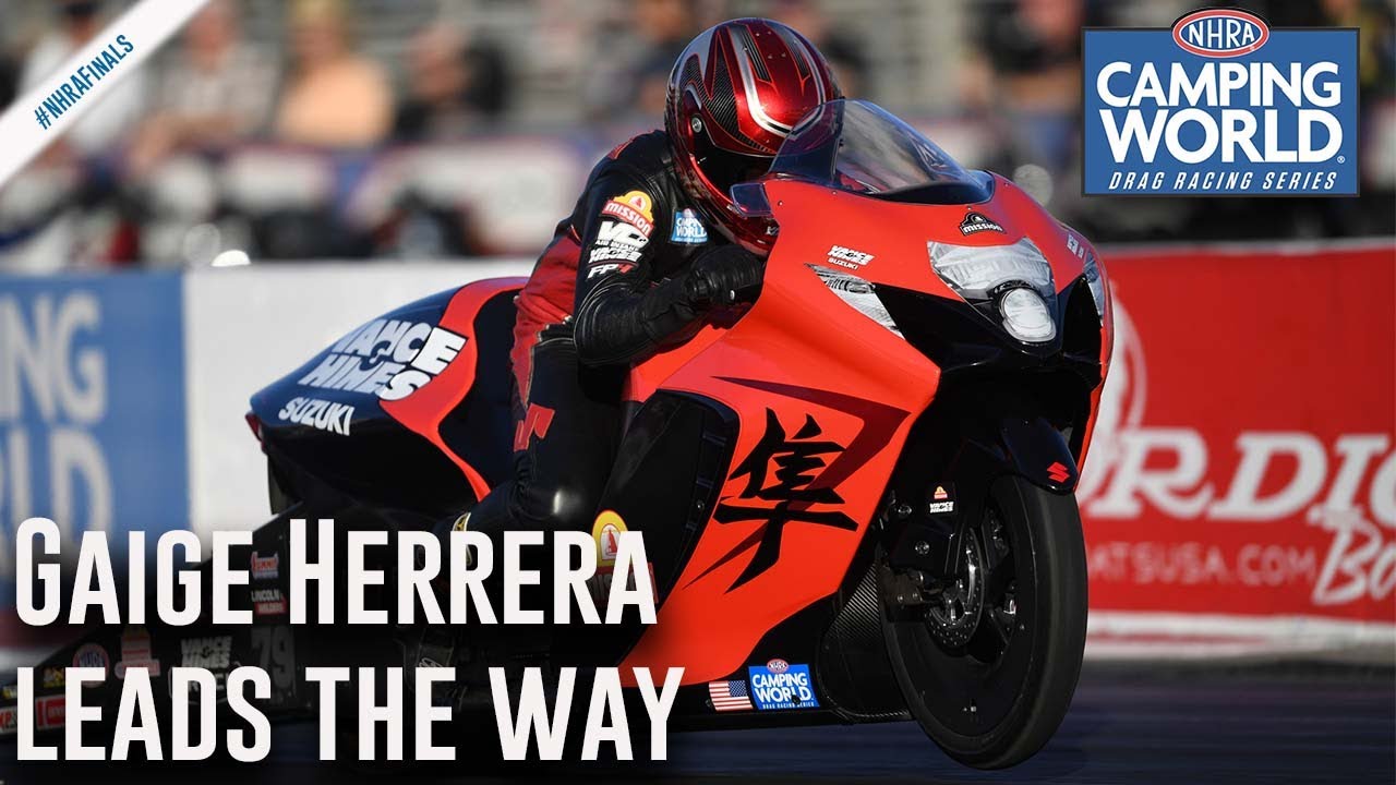 Gaige Herrera leads the way at the In-N-Out Burger NHRA Finals