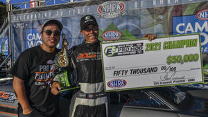 Jose Gonzalez wins the 2021 E3 Spark Plugs NHRA Pro Mod Championship