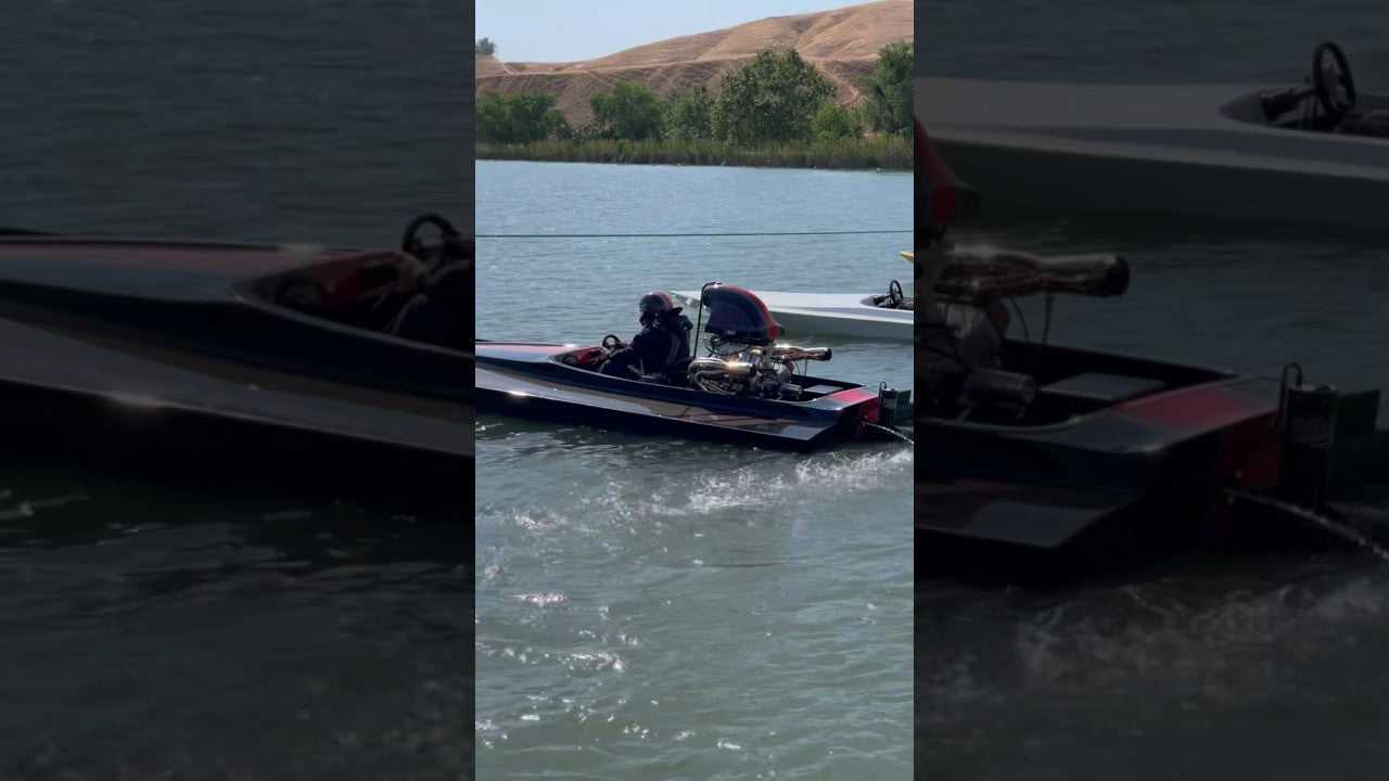 This boat features a 632ci big block Chevy engine and is piloted by Mike Finnegan. It makes 1300 hp.