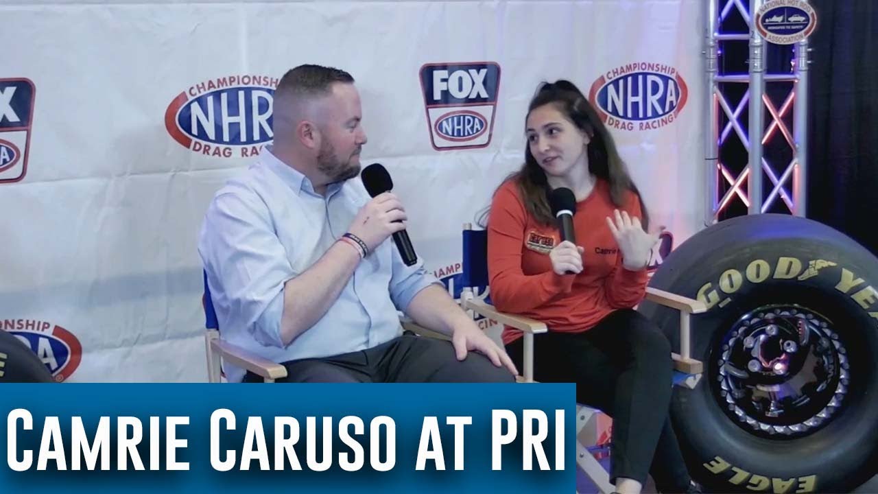 Camrie Caruso recaps rookie season and more at the NHRA Stage at the PRI Show