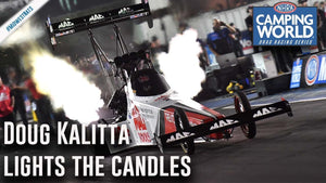 Doug Kalitta lights the candles in St. Louis