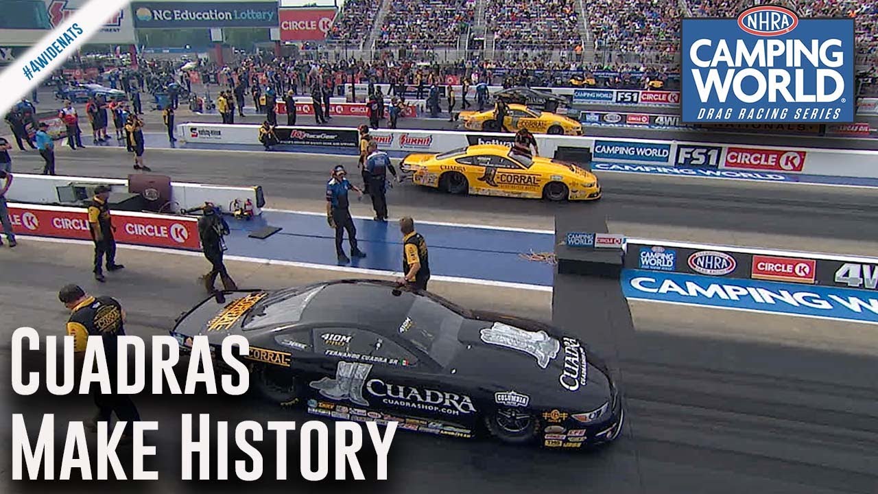 Cuadra family lines up 4-Wide during qualifying in Charlotte