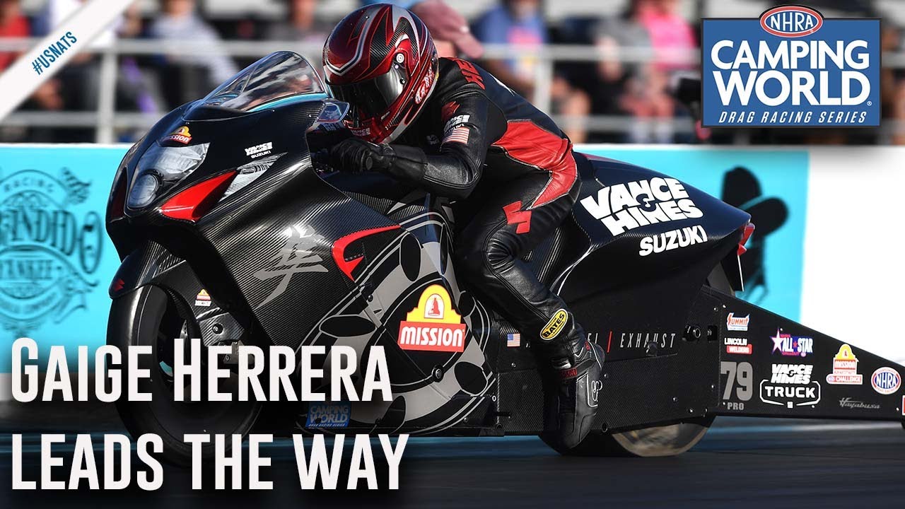 Gaige Herrera leads the way at Dodge Power Brokers U.S. Nationals