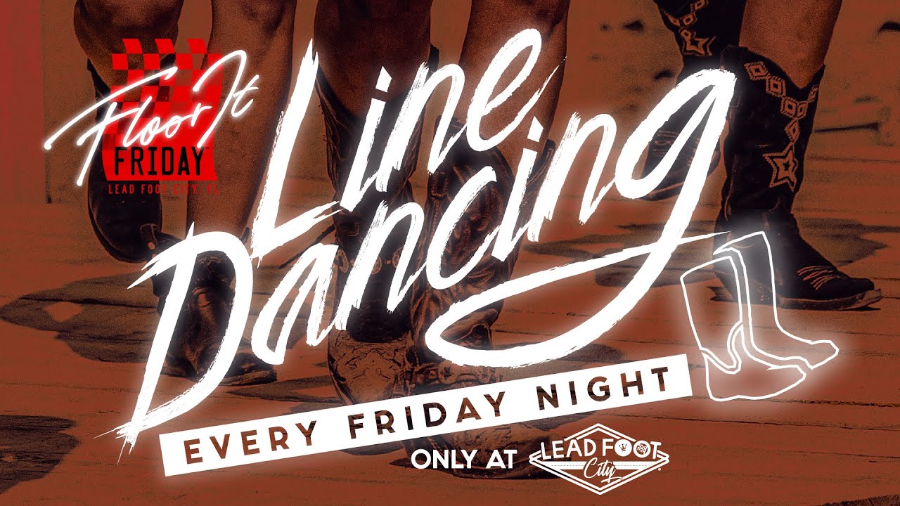 Line Dancing at Floor It Friday at Lead Foot City