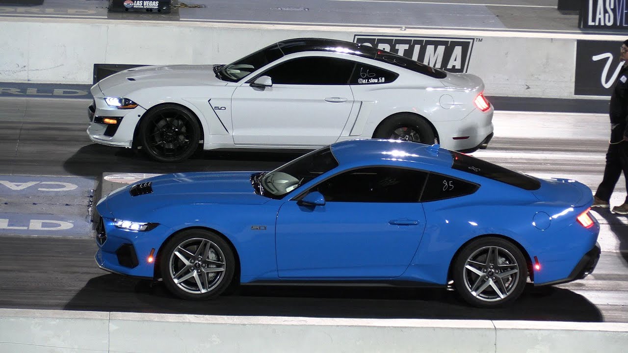 New 2024 Mustang GT vs 2021 Mustang GT - drag race