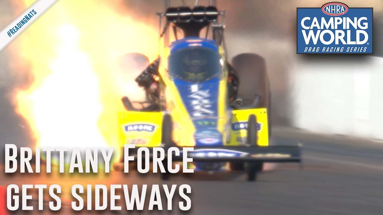 Brittany Force get sideways in Reading