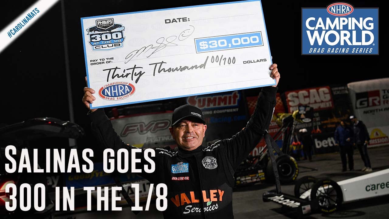 Mike Salinas becomes the first member of the Phillips Connect 300 at the 1/8 Club