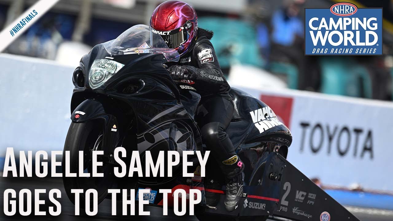 Angelle Sampey goes to the top Friday in Pomona