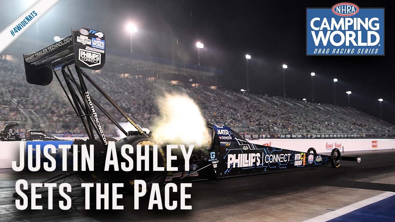 Justin Ashley sets the pace Friday in Charlotte