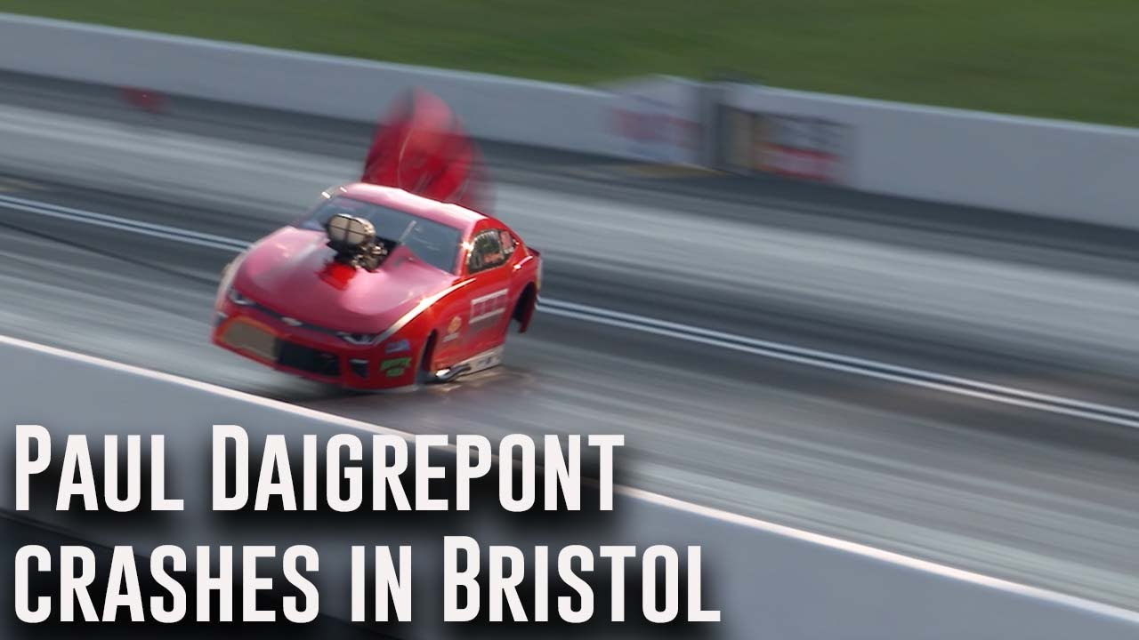 Paul Daigrepont crashes in Bristol