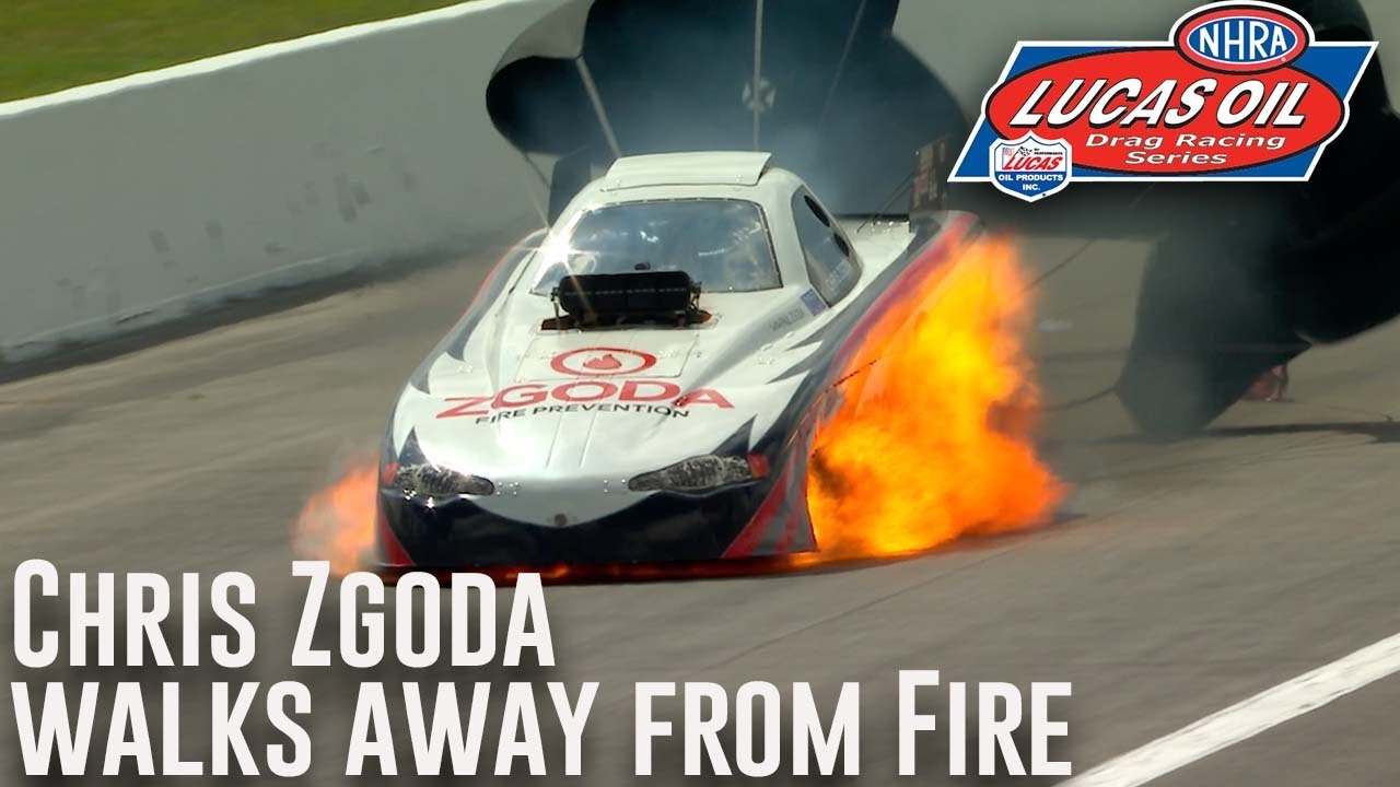 Chris Zgoda walks away from MASSIVE fire at U.S. Nationals