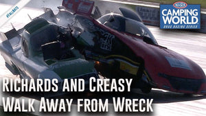 Dave Richards and Dale Creasy Jr. walk away from wild wreck at #FallNats