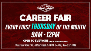 Monthly Career Fair at Lead Foot City