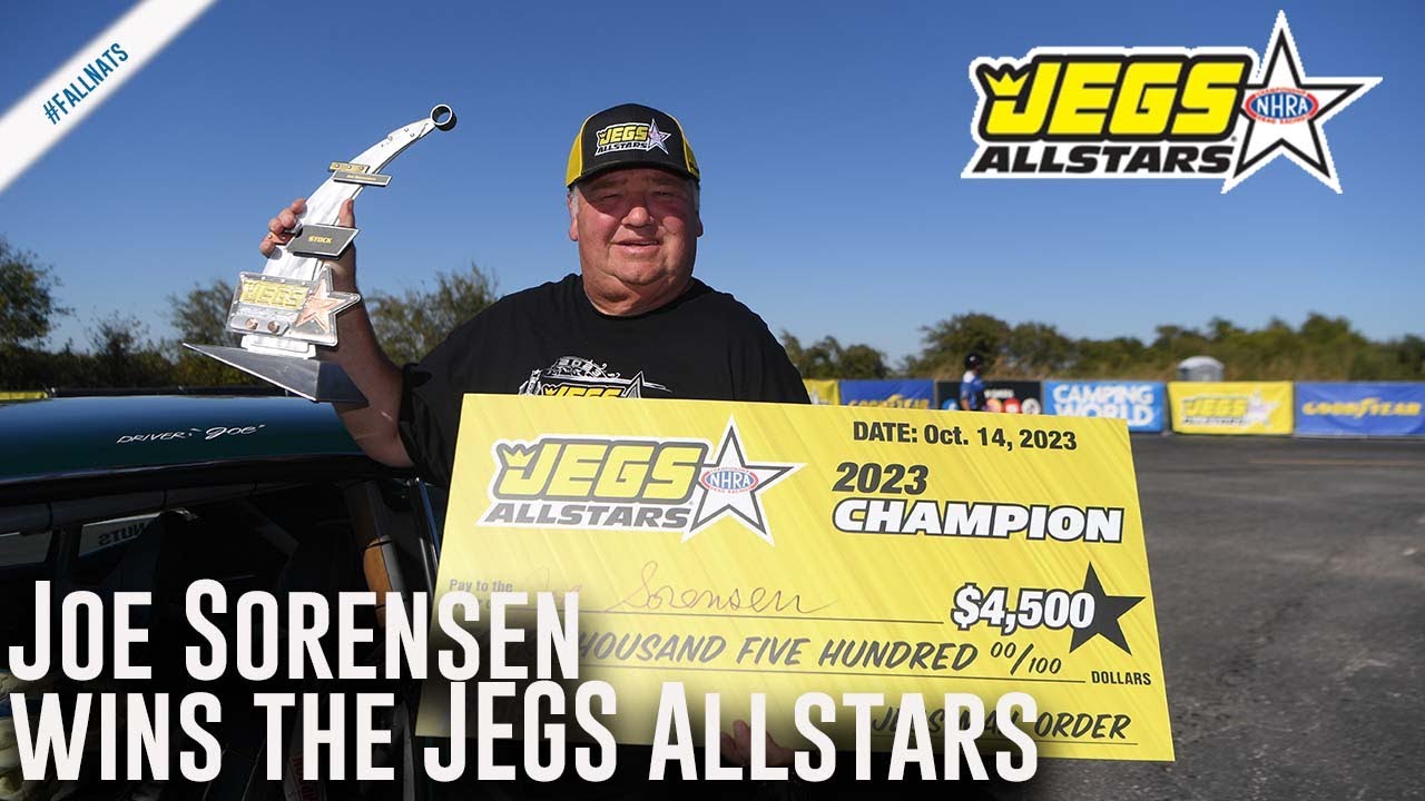 Joe Sorensen wins the JEGS Allstars in Stock