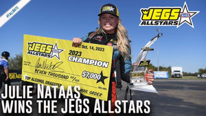 Julie Nataas wins the JEGS Allstars in Top Alcohol Dragster