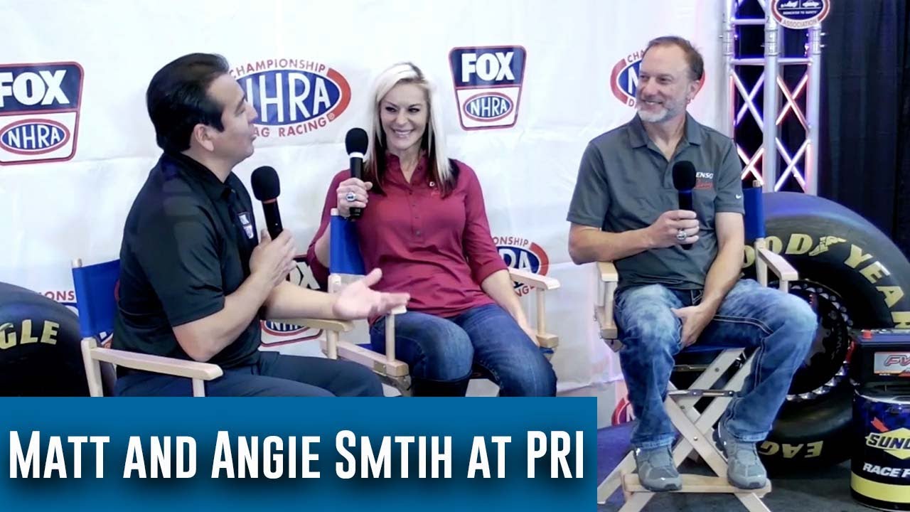 Matt and Angie Smith discuss Pro Stock Motorcycle class and more at the NHRA Stage at the PRI Show