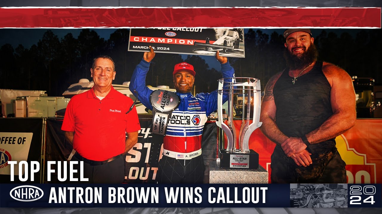 Antron Brown wins Top Fuel Callout in explosive fashion