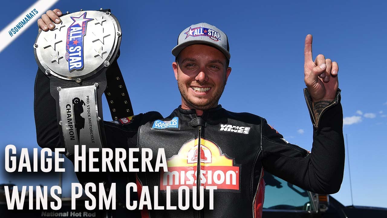 Gaige Herrera wins Pro Stock Motorcycle All-Star Callout